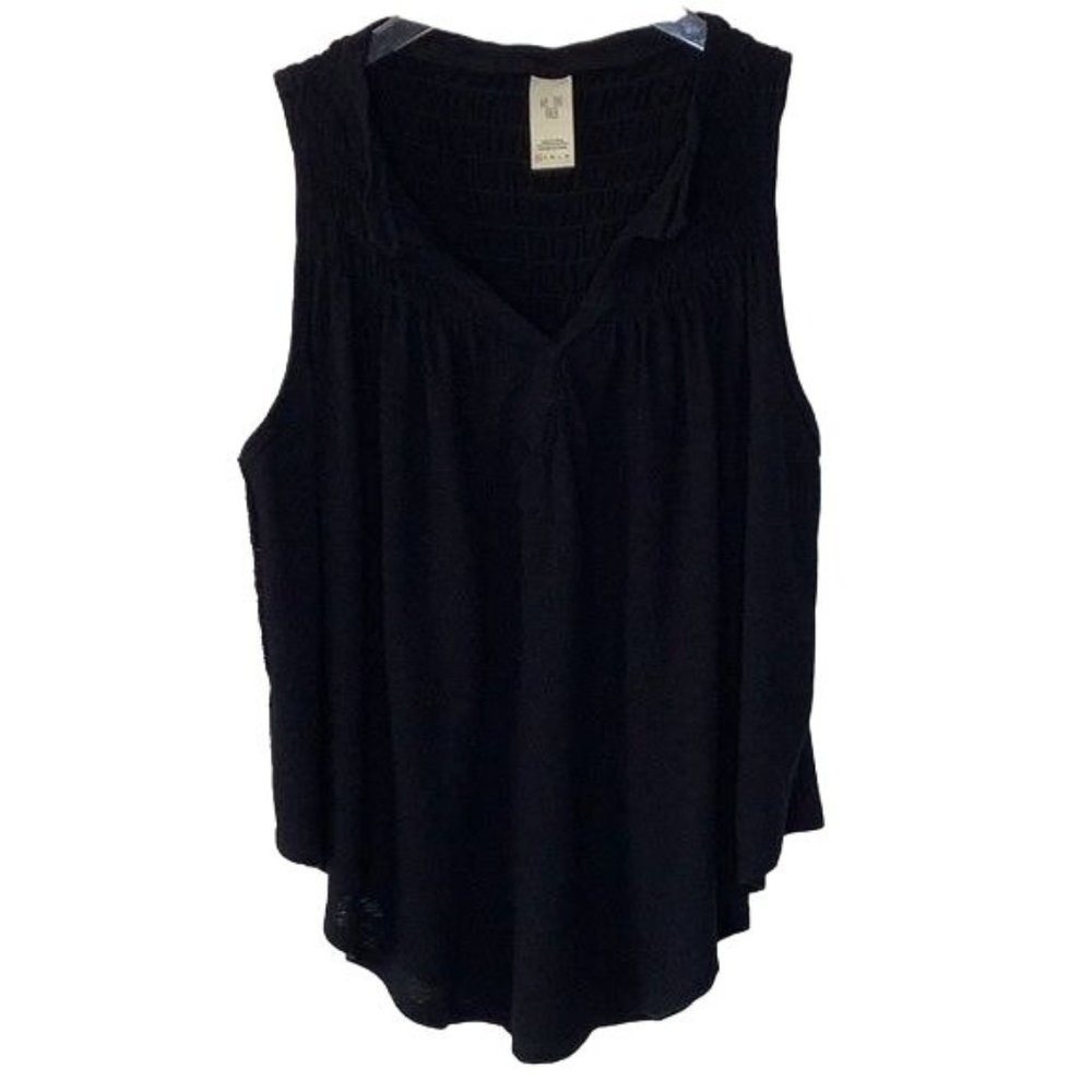 FREE PEOPLE We the People Black Knit Trapeze Top Size XSmall